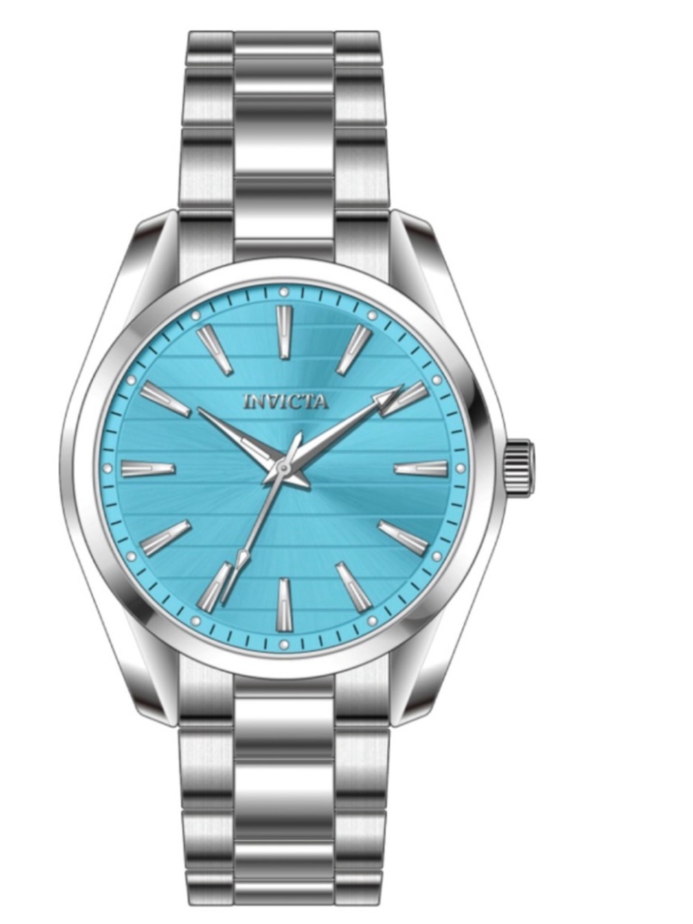Invicta Celestial watch 42mm quartz w/ light blue dial staineless steel band NWT